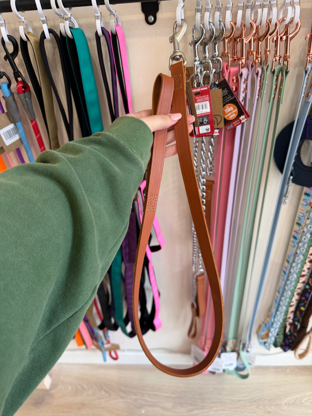 100cm Leather Lead