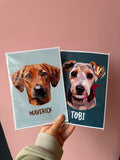 Custom Hand-Drawn Pet Portrait – A5 Print & Digital File