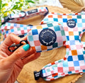 Chunky Checked Pet Pooch Poo Bag Holder (includes 1 free roll of poo bags)