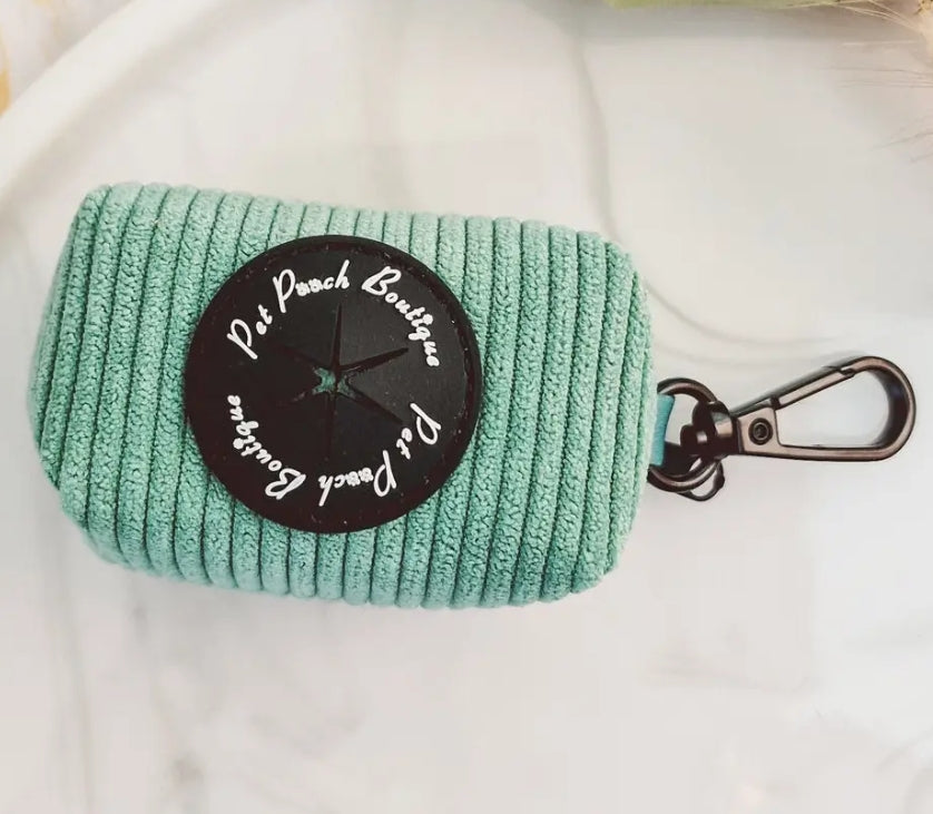 Sage Green Pet Pooch Poo Bag Holder (includes 1 free roll of poo bags)