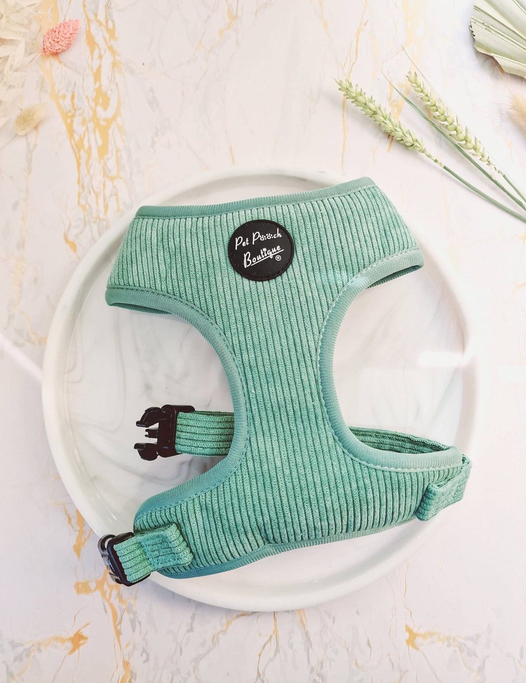 Sage Green Cord Puppy Harness
