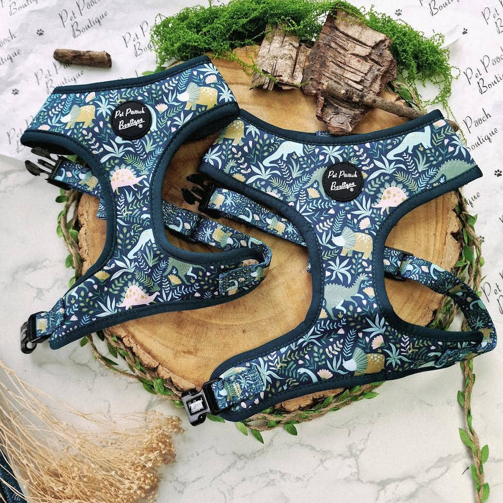 Dino Rawr Dinosaur Dog Puppy Harness