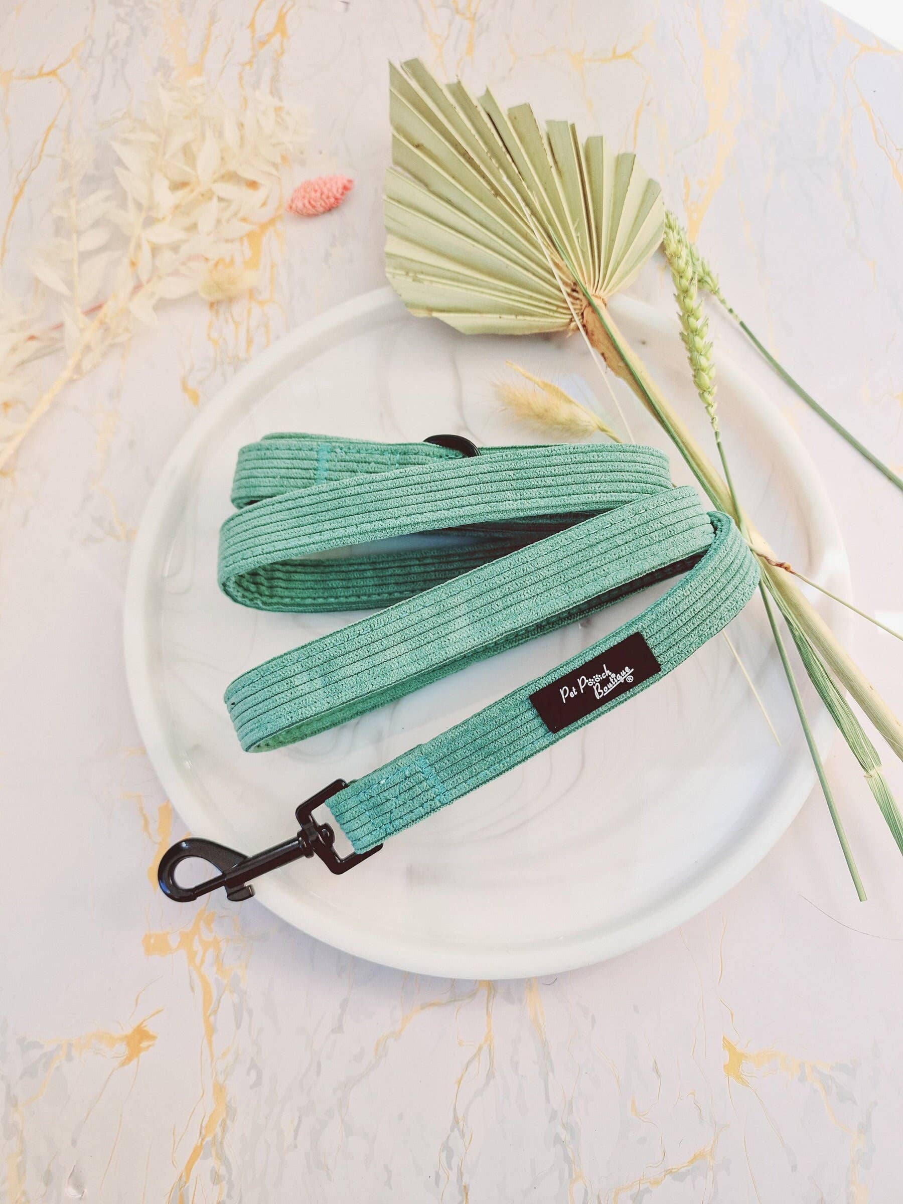 Sage Green Cord Dog Lead